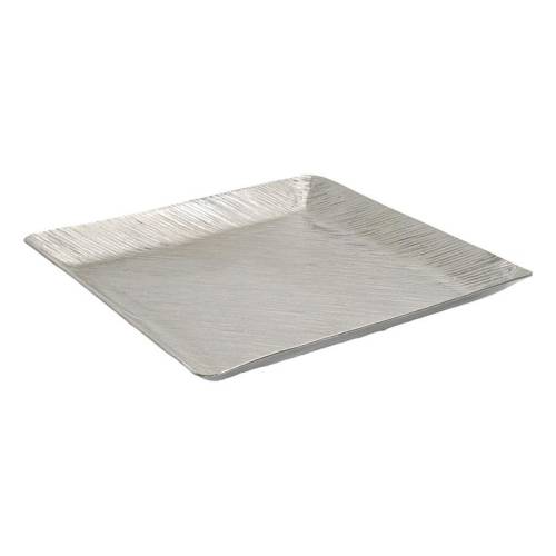 ΜΕΤΑΛΛΙΚΗ ΔΙΑΚΟΣΜΗΤΙΚΗ ΤΕΤΡΑΓΩΝΗ ΠΙΑΤΕΛΑ Fylliana FL7803 ΑΣΗΜΙ ΧΡΩΜΑ 29x29x3εκ