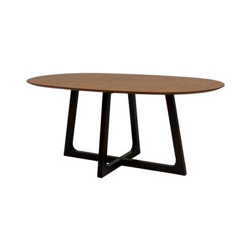 ΟΒΑΛ ΤΡΑΠΕΖΙ ΤΡΑΠΕΖΑΡΙΑΣ ΞΥΛΙΝΟ ΟΒΑΛ Fylliana Eclipse ΚΑΦΕ ΧΡΩΜΑ 180x100x77εκ