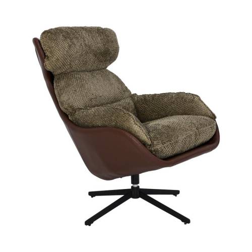 ΠΕΡΙΣΤΡΕΦΟΜΕΝΗ ΠΟΛΥΘΡΟΝΑ Fylliana Valerio ΛΑΔΙ-ΚΑΦΕ ΧΡΩΜΑ 81x97x105εκ