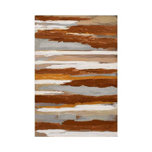 ΠΙΝΑΚΑΣ ΣΕ ΚΑΜΒΑ Fylliana FL5388 ΛΕΥΚΟ-ΚΑΦΕ 120x80xεκ