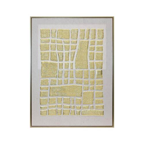 ΠΙΝΑΚΑΣ ΣΕ ΚΑΜΒΑ ΜΕ ΠΛΑΣΤΙΚΟ ΠΛΑΙΣΙΟ Fylliana FL246990 ΧΡΥΣΟ-ΛΕΥΚΟ 60x3x80εκ