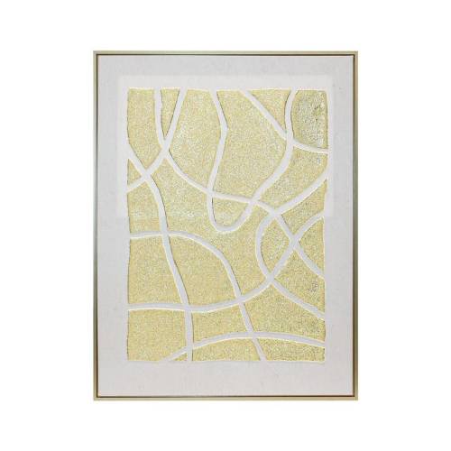 ΠΙΝΑΚΑΣ ΣΕ ΚΑΜΒΑ ΜΕ ΠΛΑΣΤΙΚΟ ΠΛΑΙΣΙΟ Fylliana FL246991 ΧΡΥΣΟ-ΛΕΥΚΟ 60x3x80εκ