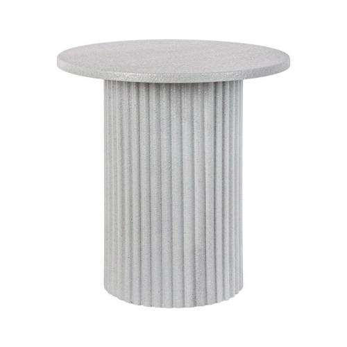 ΣΤΡΟΓΓΥΛΟ ΤΡΑΠΕΖΑΚΙ ΣΑΛΟΝΙΟΥ Fylliana FL2063 ΓΚΡΙ ΧΡΩΜΑ 46x48εκ