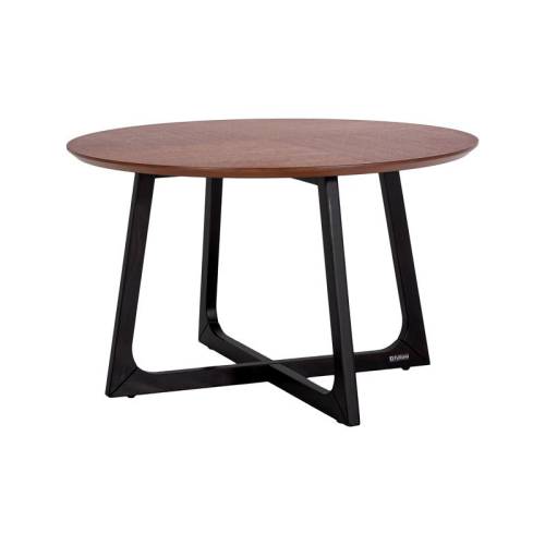 ΣΤΡΟΓΓΥΛΟ ΤΡΑΠΕΖΑΚΙ ΣΑΛΟΝΙΟΥ ΞΥΛΙΝΟ Fylliana Elitte ΚΑΦΕ ΧΡΩΜΑ 90x54εκ