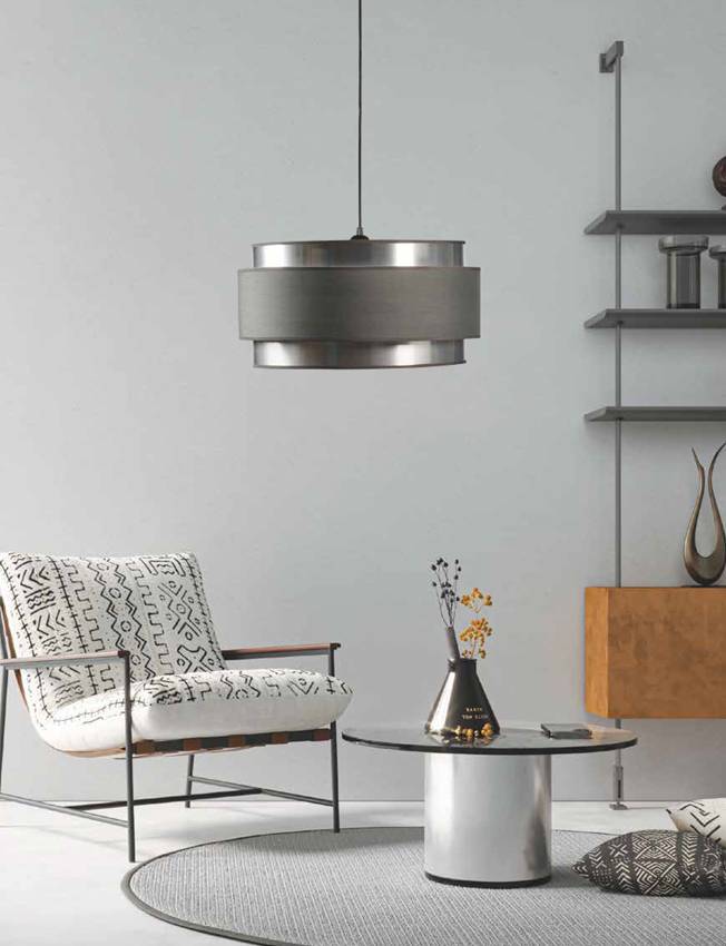 Φωτιστικό μονόφωτο αμπαζούρ διπλό Ε27 Φ40