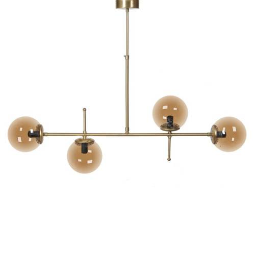 ΤΕΤΡΑΦΩΤΟ ΚΡΕΜΑΣΤΟ ΦΩΤΙΣΤΙΚΟ ΡΑΓΑ ΟΡΟΦΗΣ ΜΕΤΑΛΛΙΚΟ Fylliana ΜΠΡΟΝΖΕ-ΜΕΛΙ ΧΡΩΜΑ Ε27 100x15x60εκ