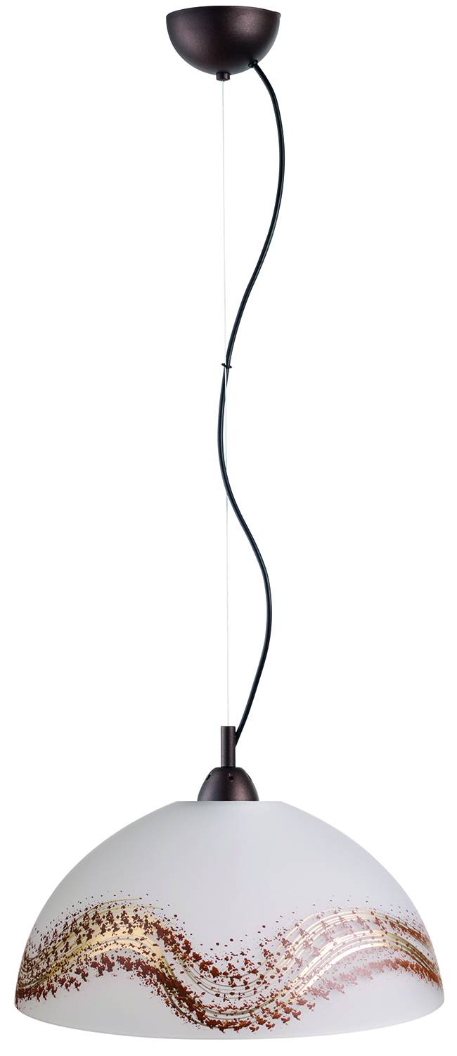 Φωτιστικό μονόφωτο γυαλί καφέ/χρυσό Ε27 Φ36