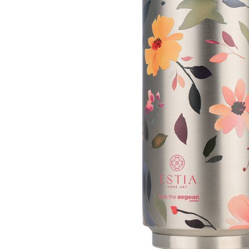 ESTIA ΘΕΡΜΟΣ TRAVEL CUP SAVE THE AEGEAN 500ml SILVER BOTANIC