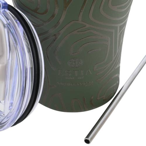 ESTIA ΘΕΡΜΟΣ COFFEE MUG SAVE THE AEGEAN 350ml OLIVE FLOW