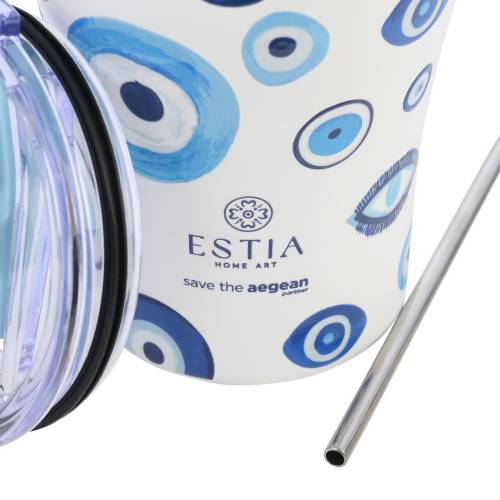 ESTIA ΘΕΡΜΟΣ COFFEE MUG SAVE THE AEGEAN 350ml AMALFI COAST