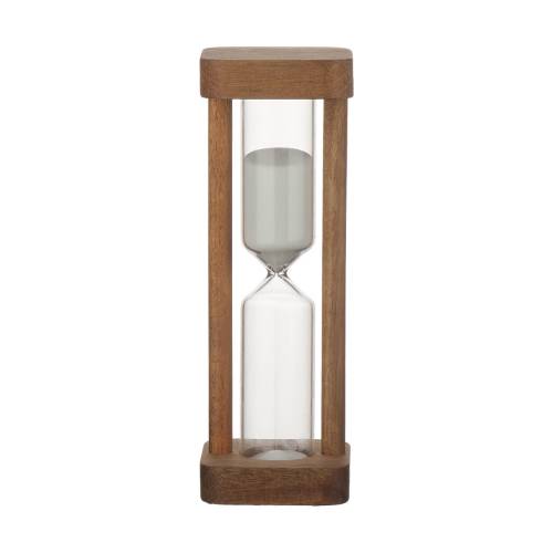 ΚΛΕΨΥΔΡΑ ALLURE 15 ΛΕΠΤΩΝ ΓΥΑΛΙΝΗ ME ΞΥΛΙΝΟ ΠΛΑΙΣΙΟ Φ5x14cm