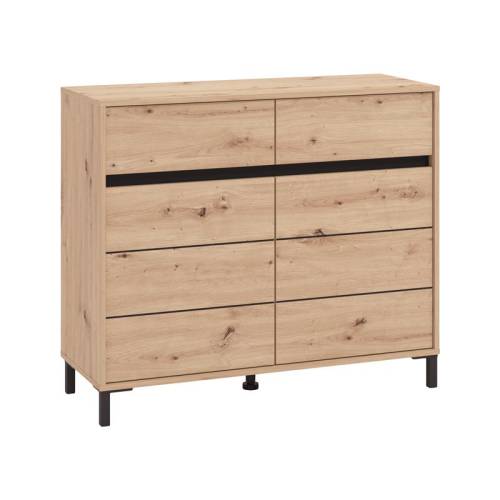 ΚΟΜΟΤΑ-ΜΠΟΥΦΕΣ MARRON 106 2K2F2V ARTISAN OAK/ΜΑΥΡΟ ΜΑΤΤ ΧΡΩΜΑ 106x40x90εκ