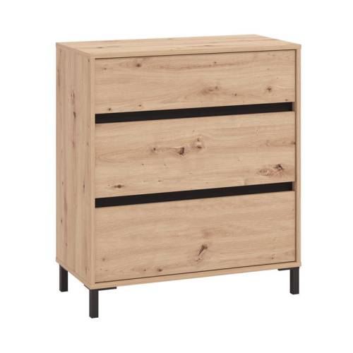 ΚΟΜΟΤΑ-ΣΥΡΤΑΡΙΕΡΑ MARRON 80 3F ARTISAN OAK/ΜΑΥΡΟ ΜΑΤΤ ΧΡΩΜΑ 80x40x90εκ