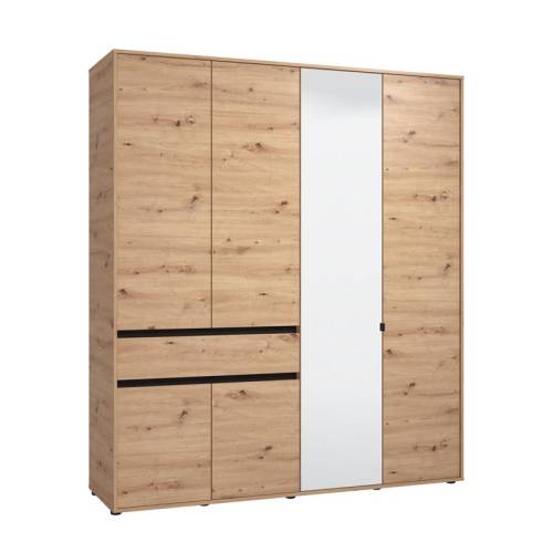 ΝΤΟΥΛΑΠΑ CORBETT 4K1F1O h211 ARTISAN OAK/ΜΑΥΡΟ ΜΑΤ ΧΡΩΜΑ 183x55x211εκ