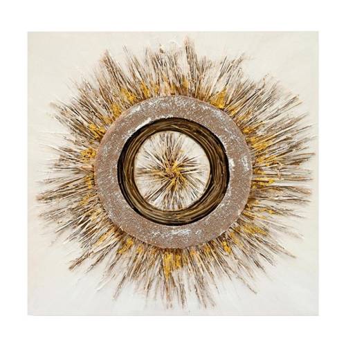 ΠΙΝΑΚΑΣ ΣΕ ΚΑΜΒΑ Fylliana FL0622 ΜΠΕΖ-ΚΑΦΕ-ΚΙΤΡΙΝΟ 80x3x80εκ