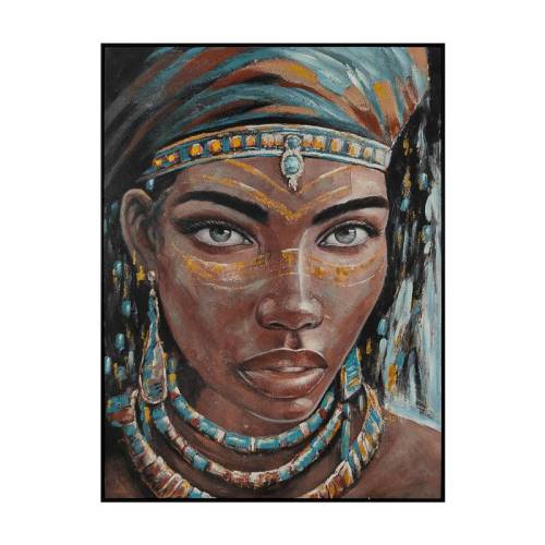 ΠΙΝΑΚΑΣ ΣΕ ΚΑΜΒΑ Fylliana FL2681 WOMAN FACE ΚΑΦΕ 90x120xεκ