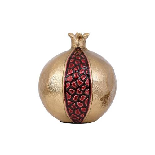 ΜΕΤΑΛΛΙΚΟ ΔΙΑΚΟΣΜΗΤΙΚΟ Fylliana Pomegranate ΧΡΥΣΟ-ΚΟΚΚΙΝΟ ΧΡΩΜΑ 10x11εκ