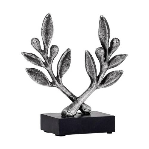 ΜΕΤΑΛΛΙΚΟ ΔΙΑΚΟΣΜΗΤΙΚΟ ΦΥΛΛΟ Fylliana FL76902 ΑΣΗΜΙ ΑΝΤΙΚΕ ΧΡΩΜΑ 18x6x18εκ