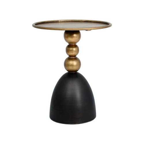 ΜΕΤΑΛΛΙΚΟ ΣΤΡΟΓΓΥΛΟ ΤΡΑΠΕΖΑΚΙ ΓΩΝΙΑΣ Fylliana FL011 ΜΑΥΡΟ-ΜΠΡΟΝΖΕ ΧΡΩΜΑ 40x50εκ