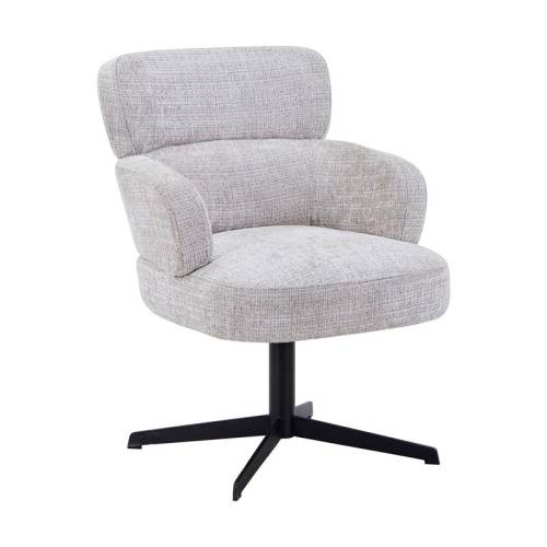 ΠΕΡΙΣΤΡΕΦΟΜΕΝΗ ΠΟΛΥΘΡΟΝΑ Fylliana FL096 ΜΠΕΖ ΥΦΑΣΜΑ ΜΕ ΜΑΥΡΗ ΜΕΤΑΛΛΙΚΗ ΒΑΣΗ 70x74x89εκ