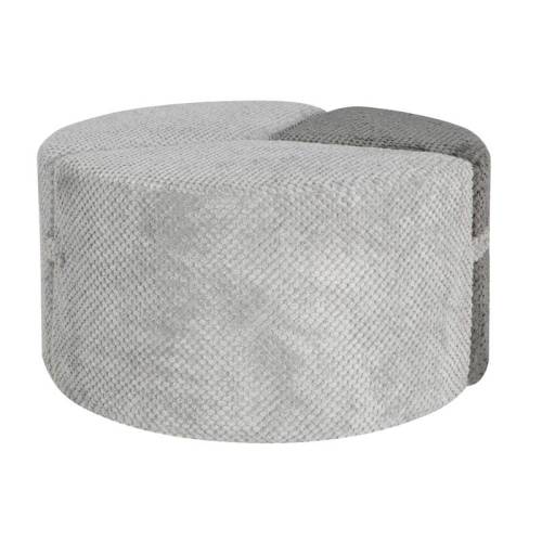 ΣΚΑΜΠΟ PUZZLE Fylliana FL2511 ΓΚΡΙ-ΣΚΟΥΡΟ ΓΚΡΙ ΧΡΩΜΑ 68x68x39εκ