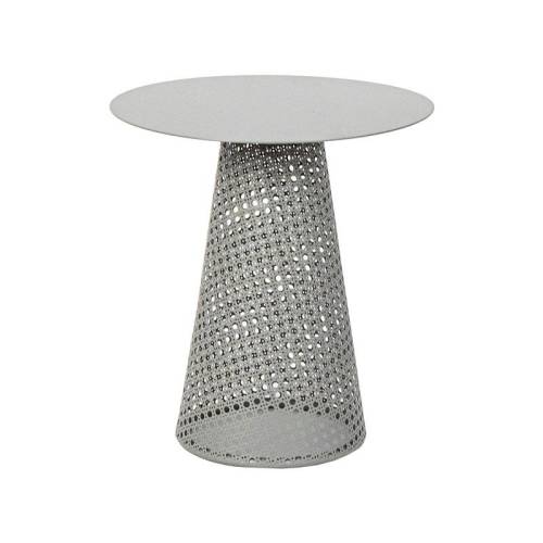 ΣΤΡΟΓΓΥΛΟ ΤΡΑΠΕΖΑΚΙ ΣΑΛΟΝΙΟΥ Fylliana FL2902 ΓΚΡΙ ΧΡΩΜΑ 35x38εκ