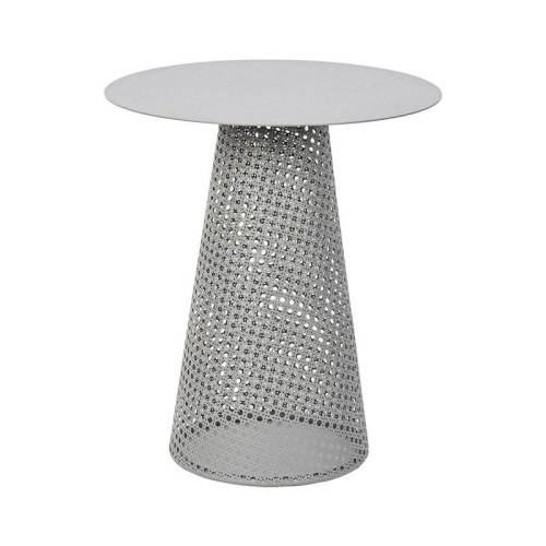 ΣΤΡΟΓΓΥΛΟ ΤΡΑΠΕΖΑΚΙ ΣΑΛΟΝΙΟΥ Fylliana FL2902 ΓΚΡΙ ΧΡΩΜΑ 40x46εκ