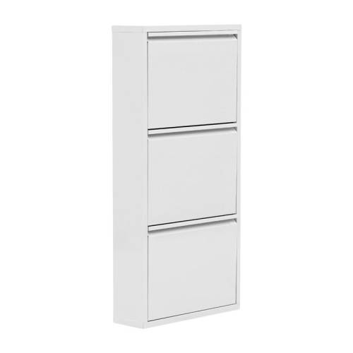 ΜΕΤΑΛΛΙΚΗ ΠΑΠΟΥΤΣΟΘΗΚΗ 3 ΘΕΣΕΩΝ FYLLIANA ΛΕΥΚΟ ΧΡΩΜΑ 50x15x104εκ