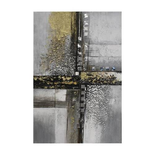 ΠΙΝΑΚΑΣ ΣΕ ΚΑΜΒΑ Fylliana ΛΕΥΚΟ-ΜΠΕΖ-ΚΑΦΕ 120x80xεκ