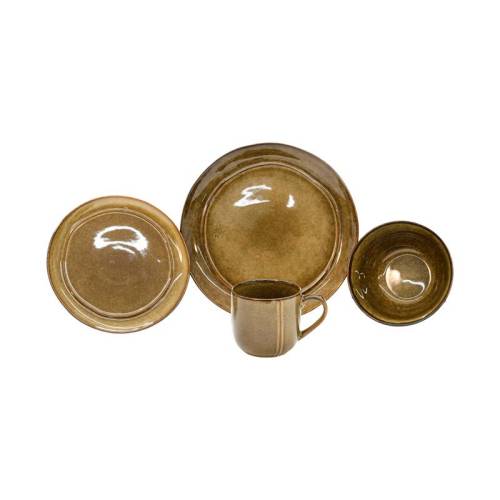 ΣΕΤ ΦΑΓΗΤΟΥ 16τμχ Fylliana FL25169 STONEWARE ΚΑΦΕ ΧΡΩΜΑ