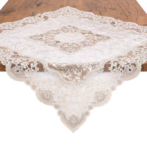 ΤΡΑΠΕΖΟΜΑΝΤΗΛΟ FYLLIANA ΜΠΕΖ ΧΡΩΜΑ 85x85εκ