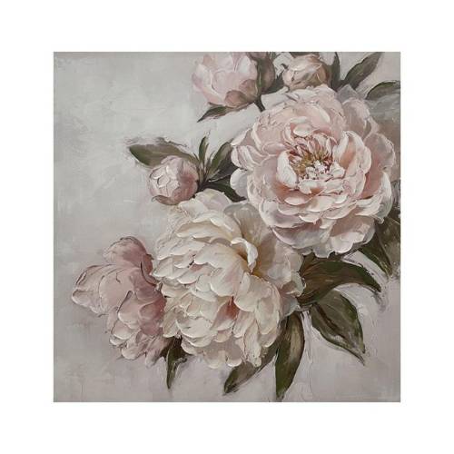 ΠΙΝΑΚΑΣ ΣΕ ΚΑΜΒΑ Fylliana "Flower 37159" ΜΠΕΖ-ΡΟΖ-ΛΕΥΚΟ 100x3x120εκ