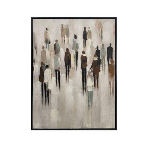 ΠΙΝΑΚΑΣ ΣΕ ΚΑΜΒΑ Fylliana "Peoples No1 37530" ΜΠΕΖ-ΓΚΡΙ-ΛΕΥΚΟ 60x4x80εκ