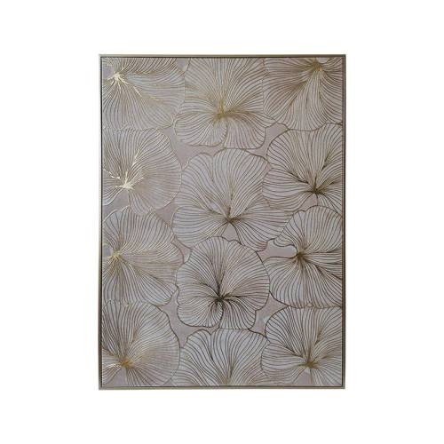 ΠΙΝΑΚΑΣ ΣΕ ΚΑΜΒΑ ΜΕ ΠΛΑΣΤΙΚΟ ΠΛΑΙΣΙΟ Fylliana FL252456 ΧΡΥΣΟ-ΛΕΥΚΟ-ΜΠΕΖ 50x3x70εκ