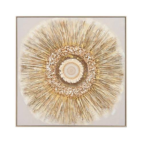 ΠΙΝΑΚΑΣ ΣΕ ΚΑΜΒΑ ΜΕ ΠΛΑΙΣΙΟ Fylliana FL25017 ΜΠΕΖ-ΛΕΥΚΟ-ΚΑΦΕ 82x5x82εκ