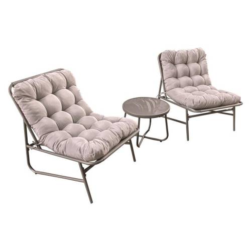 ΣΕΤ ΚΑΘΙΣΤΙΚΟΥ ΕΞΩΤΕΡΙΚΟΥ ΧΩΡΟΥ 3 ΤΕΜΑΧΙΩΝ Fylliana "Nerina" ΜΠΕΖ ΧΡΩΜΑ