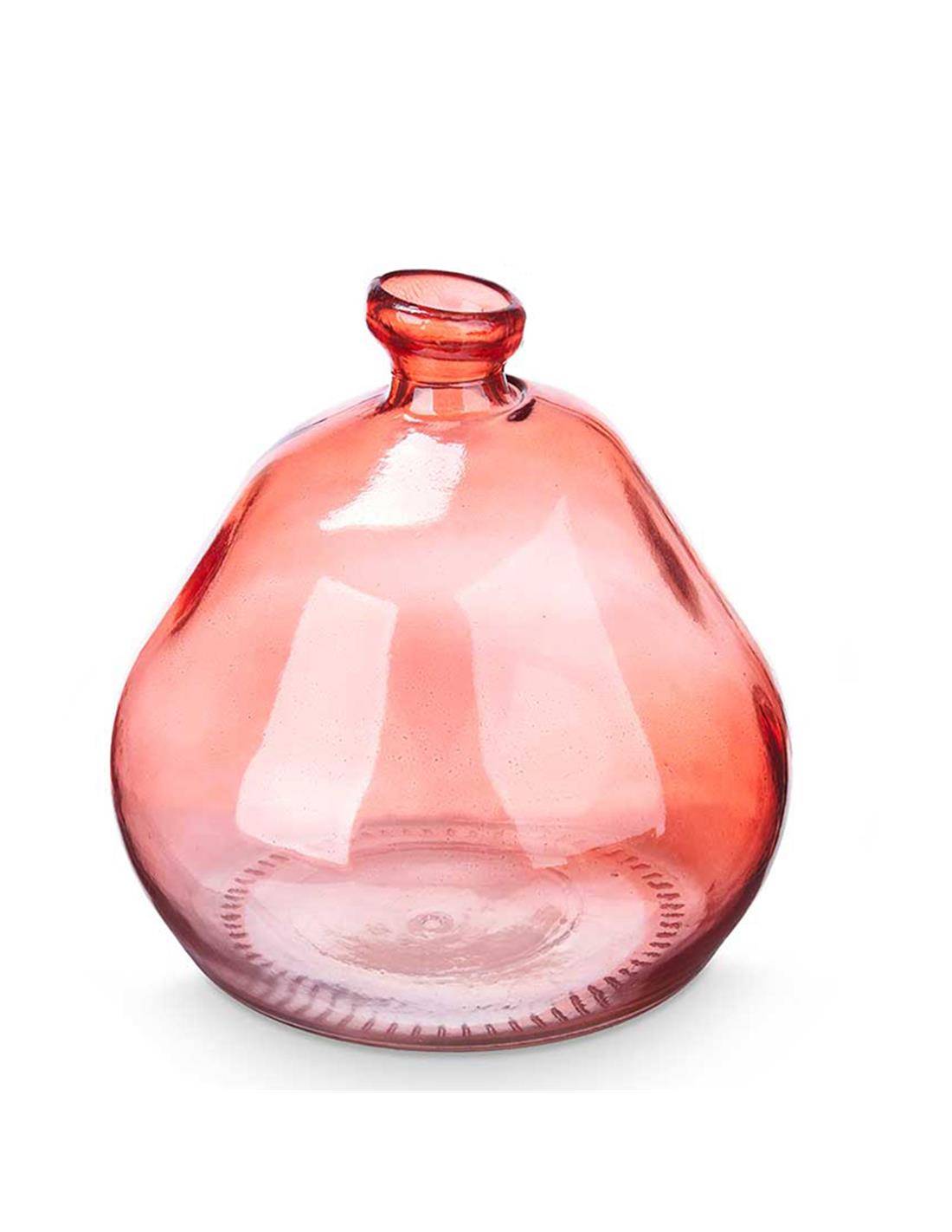 Βάζο γυάλ.κόκκινο στενό στόμιο Φ17Η18cm