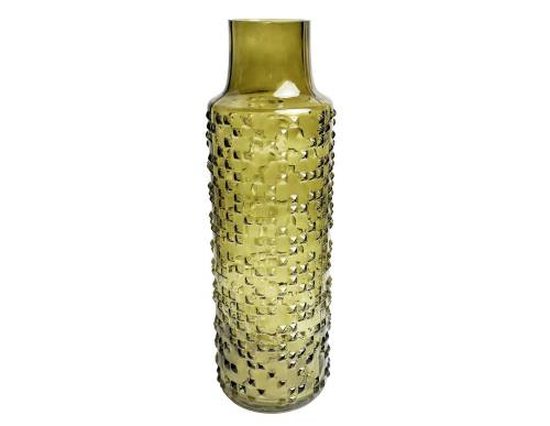 Βάζο γυαλ. πράσινο Φ12,5Η39cm