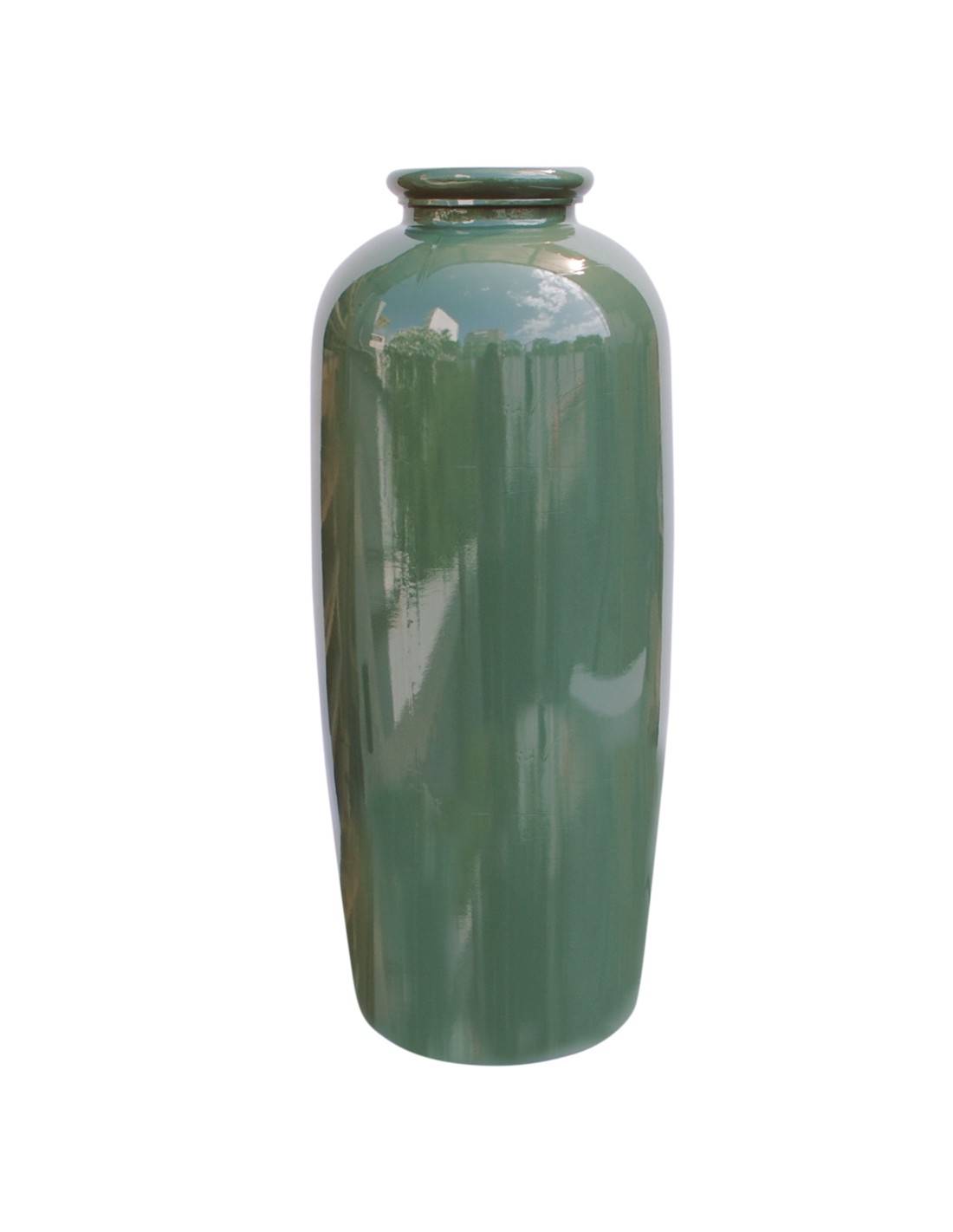 Βάζο γυάλ.recycled πράσινο γαλακτ. Η70cm