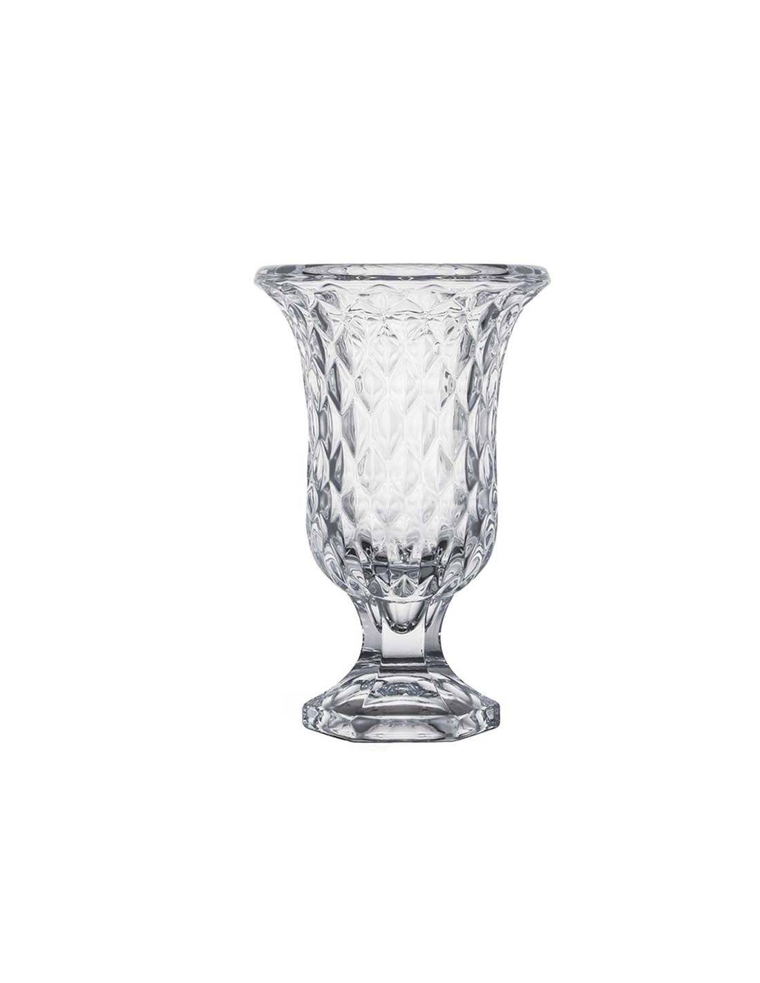 Βάζο γυάλινο με πόδι DIAMOND 15Χ24cm