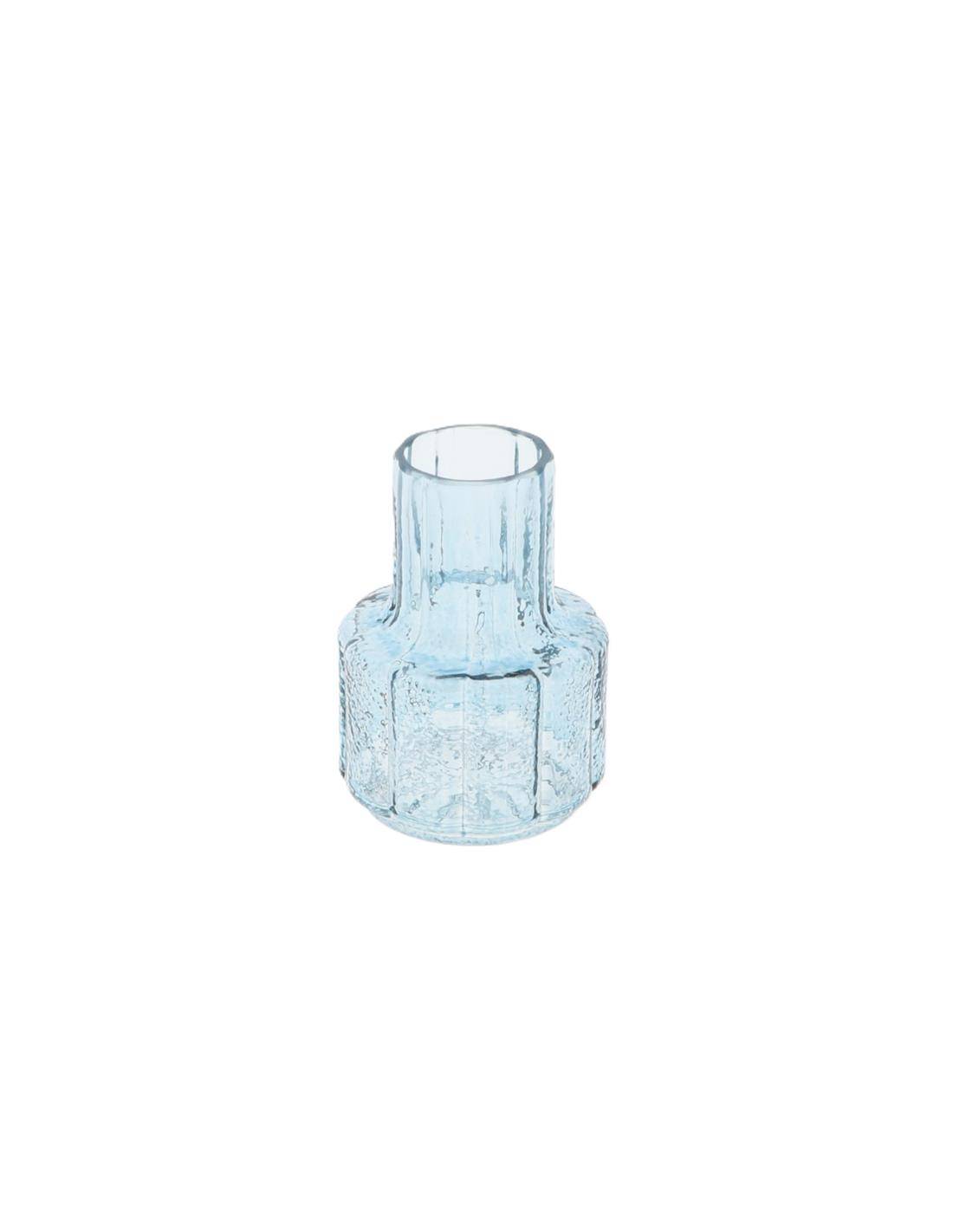 Βάζο γυάλινο θαλασσί 8x11cm