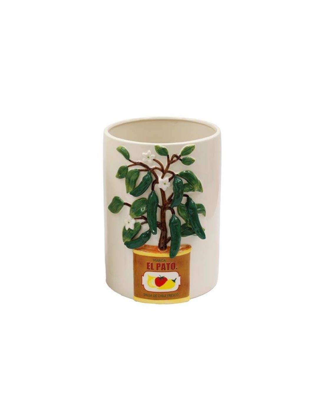 Βάζο κεραμικό "Chilli plant" 22,5x28cm