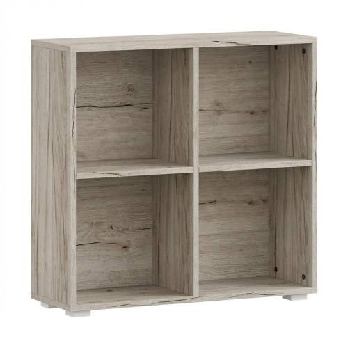 ΒΙΒΛΙΟΘΗΚΗ-ΡΑΦΙΕΡΑ Fylliana Smart 4P GREY OAK ΧΡΩΜΑ 74x25x76εκ