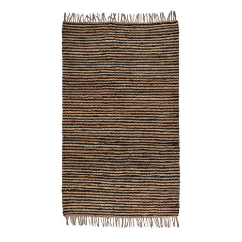 ΧΑΛΙ Fylliana Jute ΜΑΥΡΟ-ΚΑΦΕ ΧΡΩΜΑ 140x200εκ