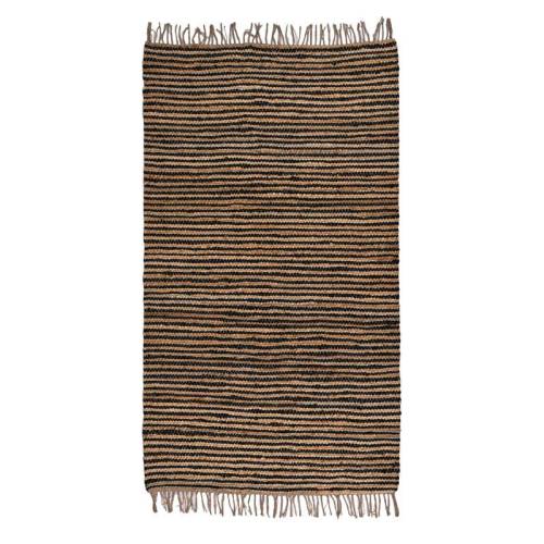 ΧΑΛΙ Fylliana Jute ΜΑΥΡΟ-ΚΑΦΕ ΧΡΩΜΑ 160x230εκ