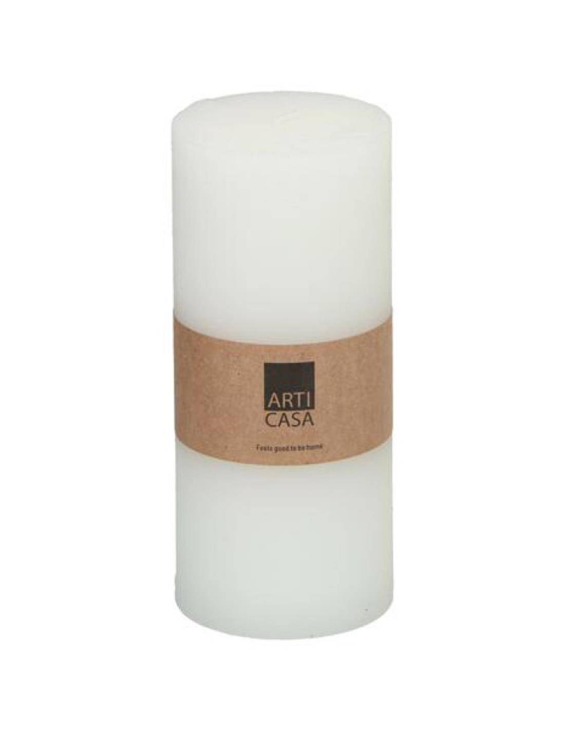 Κερί κορμός λευκό Φ7 Η16cm