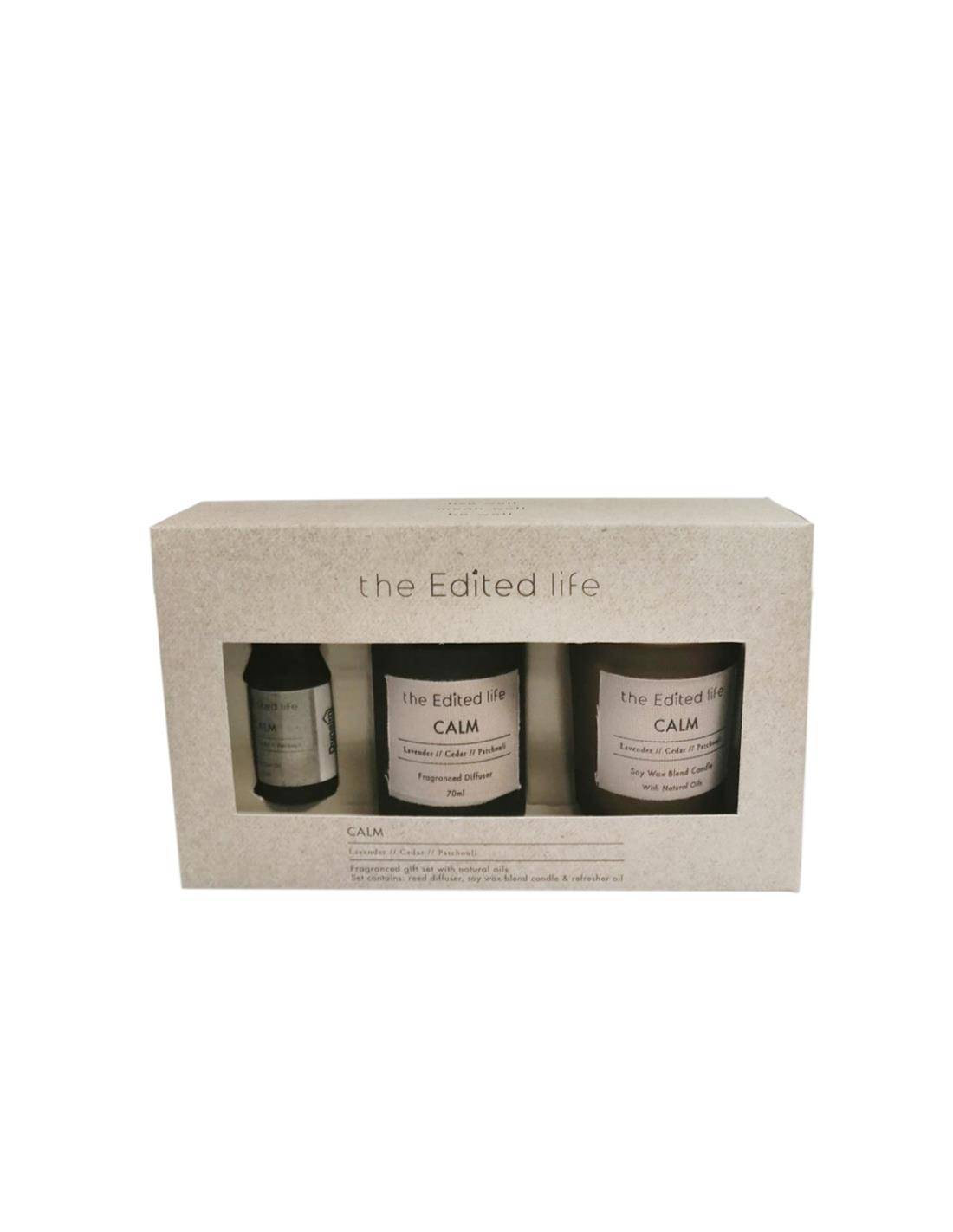Κερί /λάδι/Diffuser "Calm" σετ δώρου 20x5.5x12cm