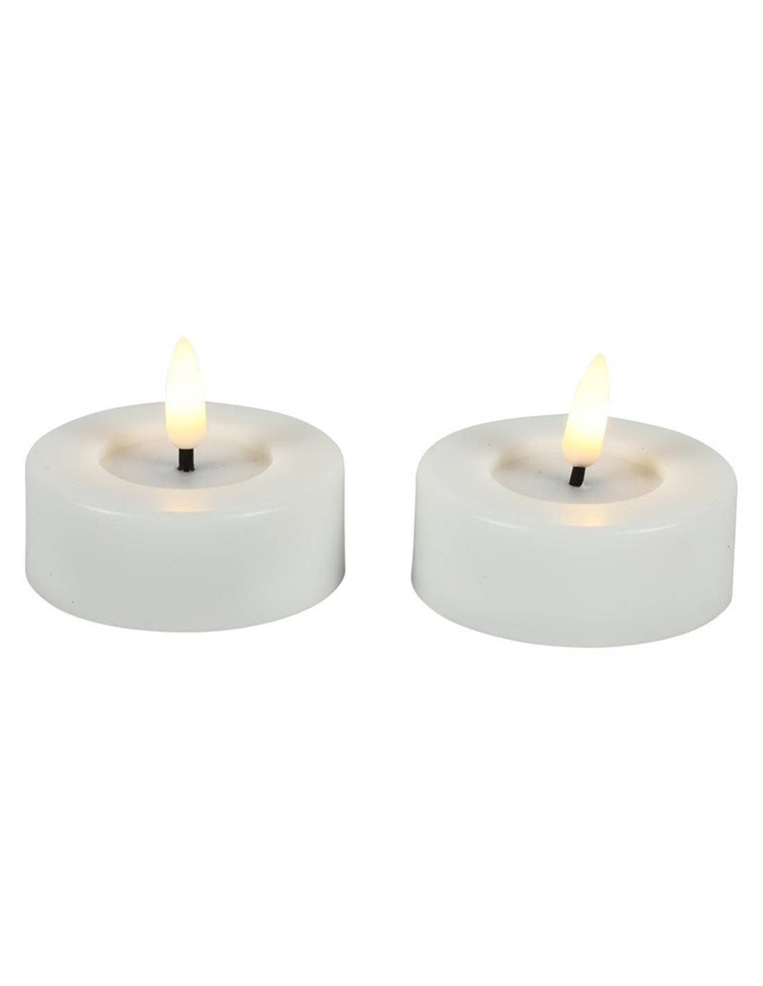 Κερί ρεσό LED λευκό εξωτ.χωρου σ/2 Φ6,7H5,5cm