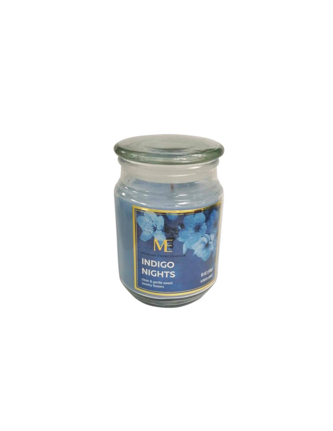 Κερί σε βάζο "INDIGO NIGHT" 9x14cm