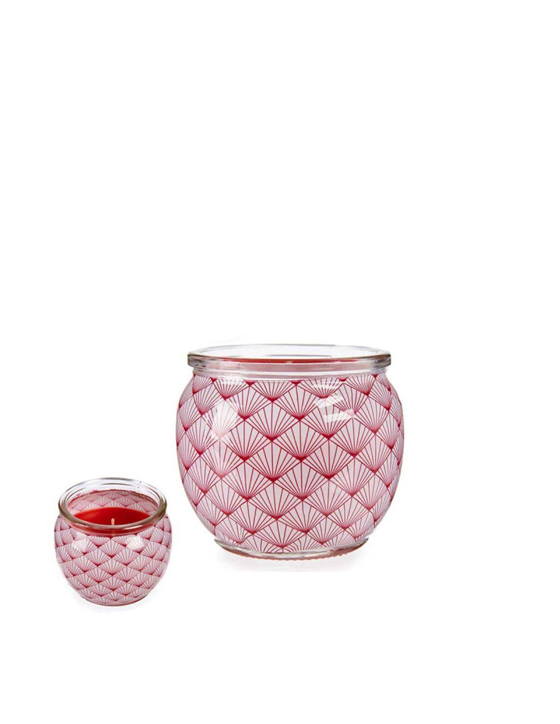 Κερί STRAWBERRY σε γυάλινο ποτήρι Φ7,5Η6,3cm